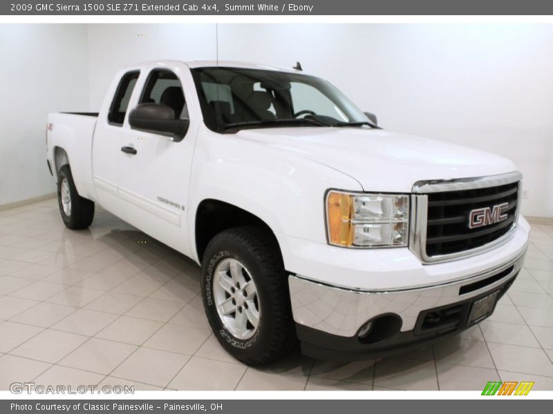 Summit White / Ebony 2009 GMC Sierra 1500 SLE Z71 Extended Cab 4x4