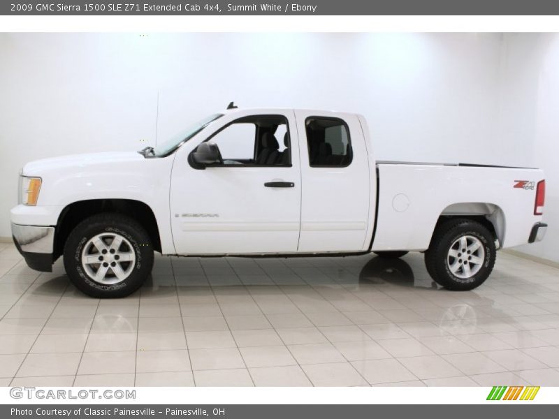 Summit White / Ebony 2009 GMC Sierra 1500 SLE Z71 Extended Cab 4x4