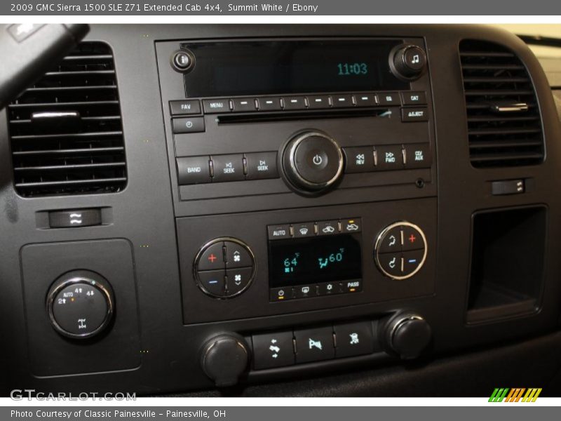 Summit White / Ebony 2009 GMC Sierra 1500 SLE Z71 Extended Cab 4x4
