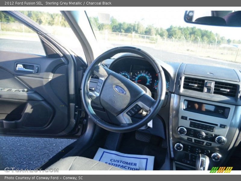 Sterling Grey Metallic / Charcoal Black 2012 Ford Fusion SEL