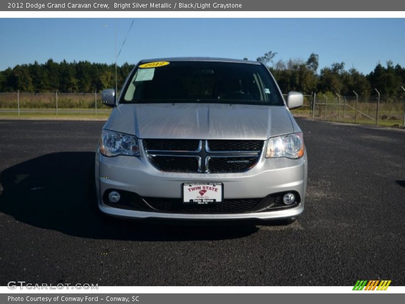 Bright Silver Metallic / Black/Light Graystone 2012 Dodge Grand Caravan Crew