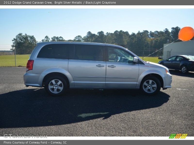 Bright Silver Metallic / Black/Light Graystone 2012 Dodge Grand Caravan Crew