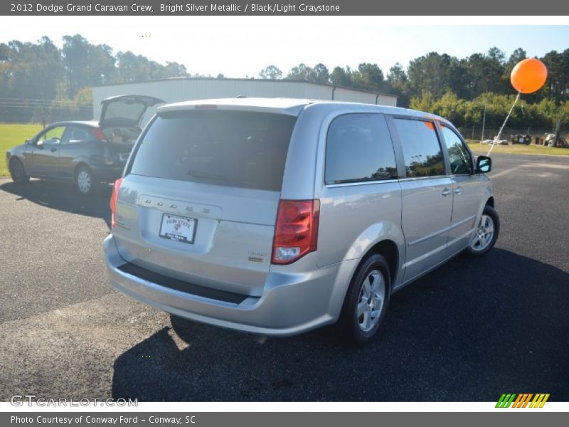 Bright Silver Metallic / Black/Light Graystone 2012 Dodge Grand Caravan Crew