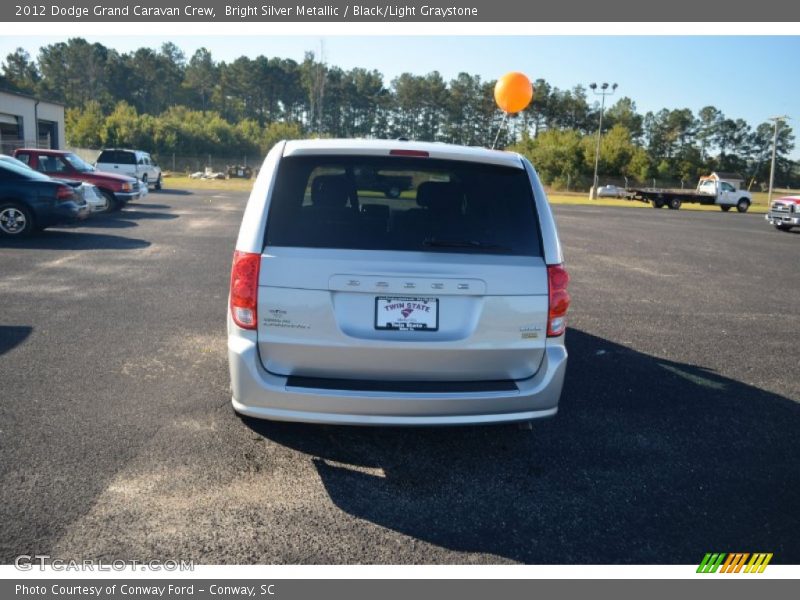 Bright Silver Metallic / Black/Light Graystone 2012 Dodge Grand Caravan Crew