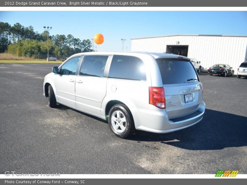 Bright Silver Metallic / Black/Light Graystone 2012 Dodge Grand Caravan Crew