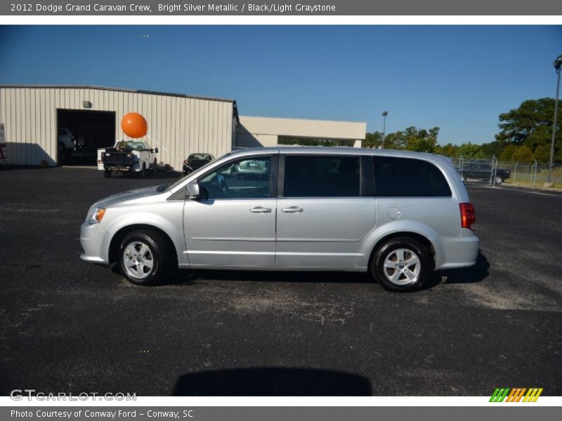 Bright Silver Metallic / Black/Light Graystone 2012 Dodge Grand Caravan Crew