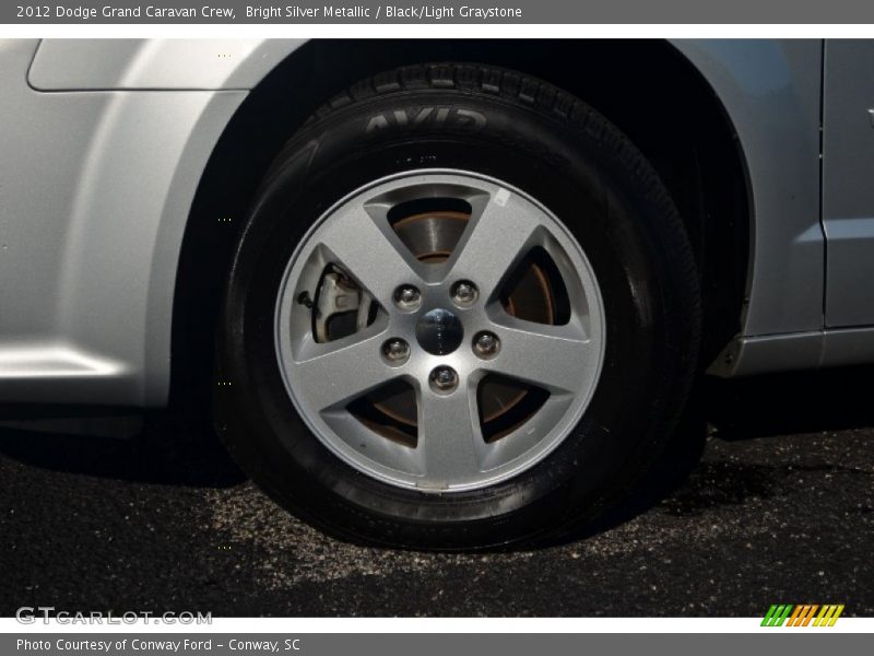Bright Silver Metallic / Black/Light Graystone 2012 Dodge Grand Caravan Crew