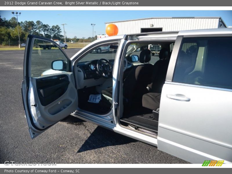 Bright Silver Metallic / Black/Light Graystone 2012 Dodge Grand Caravan Crew