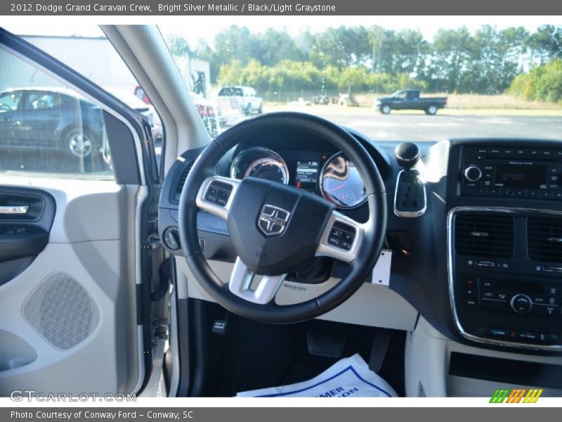 Bright Silver Metallic / Black/Light Graystone 2012 Dodge Grand Caravan Crew