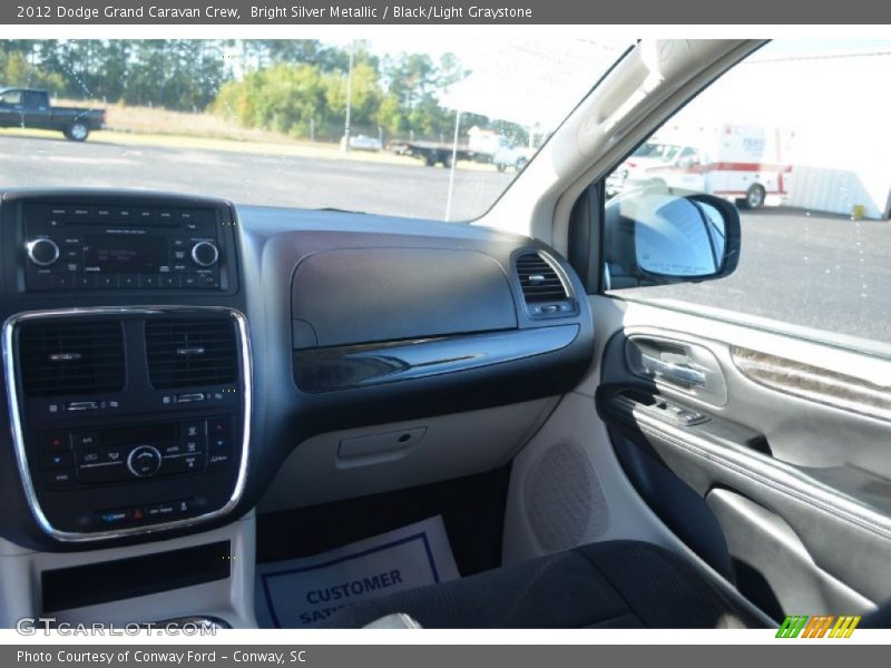 Bright Silver Metallic / Black/Light Graystone 2012 Dodge Grand Caravan Crew