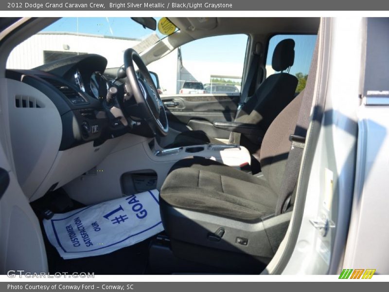 Bright Silver Metallic / Black/Light Graystone 2012 Dodge Grand Caravan Crew