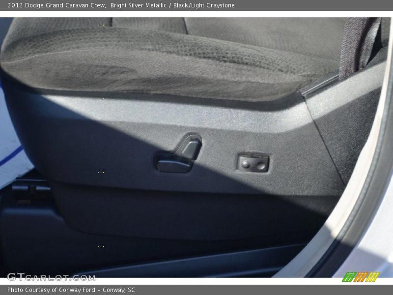 Bright Silver Metallic / Black/Light Graystone 2012 Dodge Grand Caravan Crew