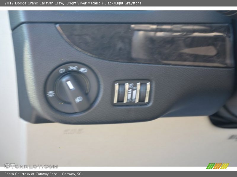 Bright Silver Metallic / Black/Light Graystone 2012 Dodge Grand Caravan Crew