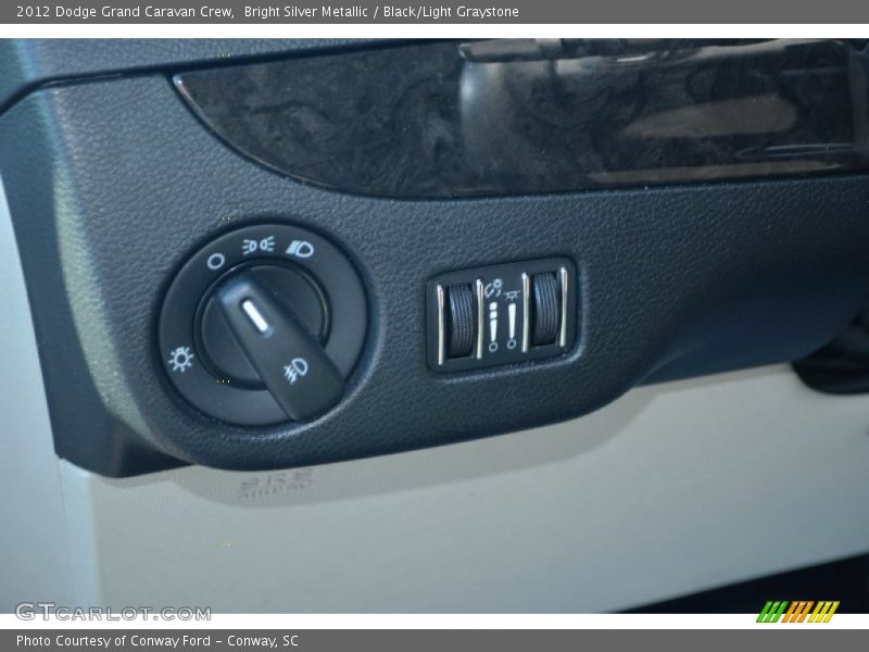 Bright Silver Metallic / Black/Light Graystone 2012 Dodge Grand Caravan Crew