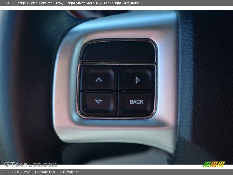 Bright Silver Metallic / Black/Light Graystone 2012 Dodge Grand Caravan Crew