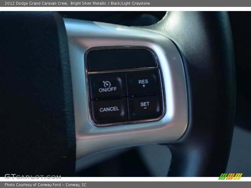Bright Silver Metallic / Black/Light Graystone 2012 Dodge Grand Caravan Crew