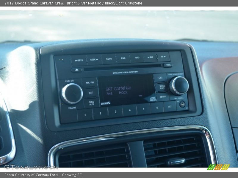 Bright Silver Metallic / Black/Light Graystone 2012 Dodge Grand Caravan Crew
