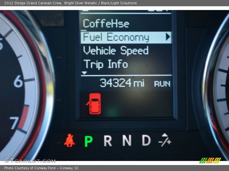 Bright Silver Metallic / Black/Light Graystone 2012 Dodge Grand Caravan Crew