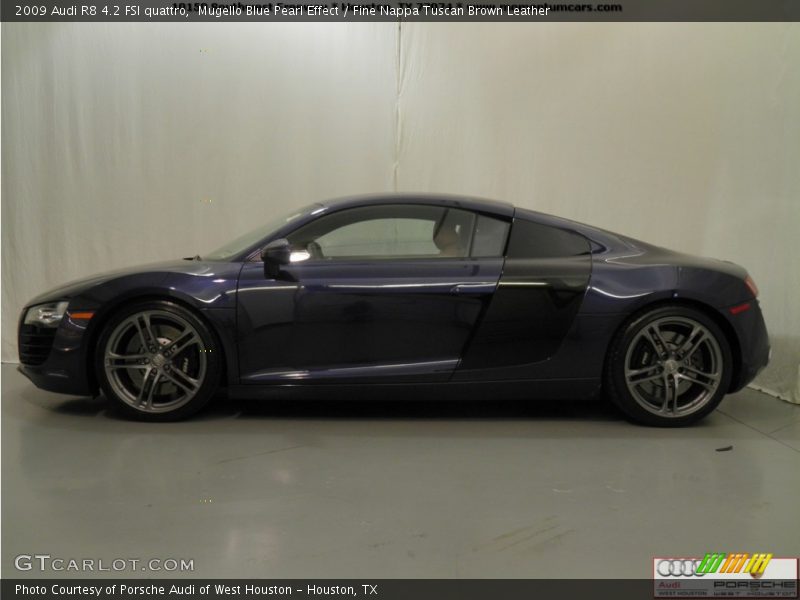 Mugello Blue Pearl Effect / Fine Nappa Tuscan Brown Leather 2009 Audi R8 4.2 FSI quattro