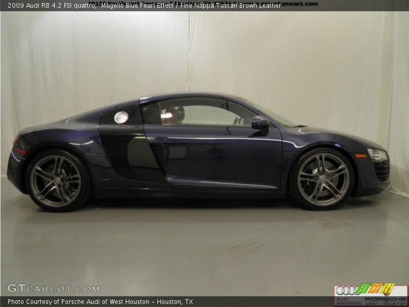 Mugello Blue Pearl Effect / Fine Nappa Tuscan Brown Leather 2009 Audi R8 4.2 FSI quattro