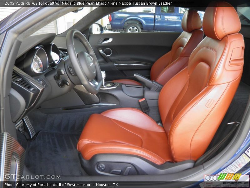 Mugello Blue Pearl Effect / Fine Nappa Tuscan Brown Leather 2009 Audi R8 4.2 FSI quattro