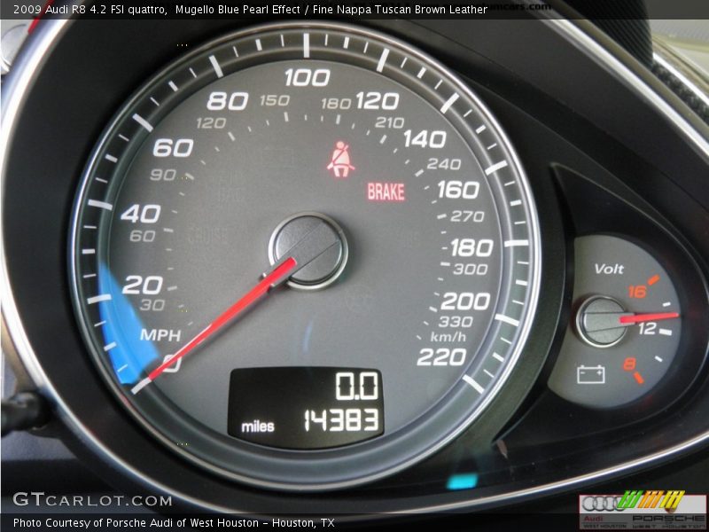 Mugello Blue Pearl Effect / Fine Nappa Tuscan Brown Leather 2009 Audi R8 4.2 FSI quattro