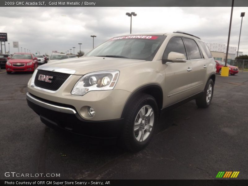 Gold Mist Metallic / Ebony 2009 GMC Acadia SLT