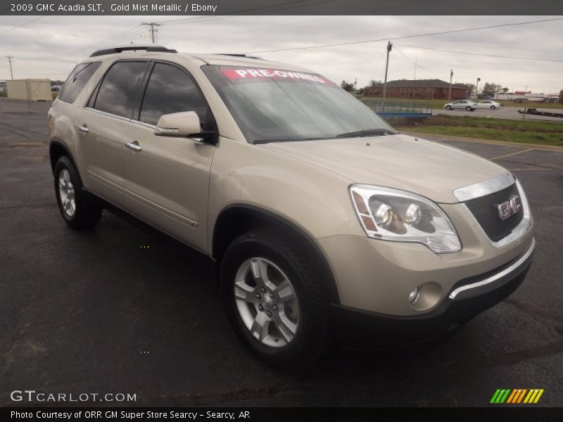 Gold Mist Metallic / Ebony 2009 GMC Acadia SLT