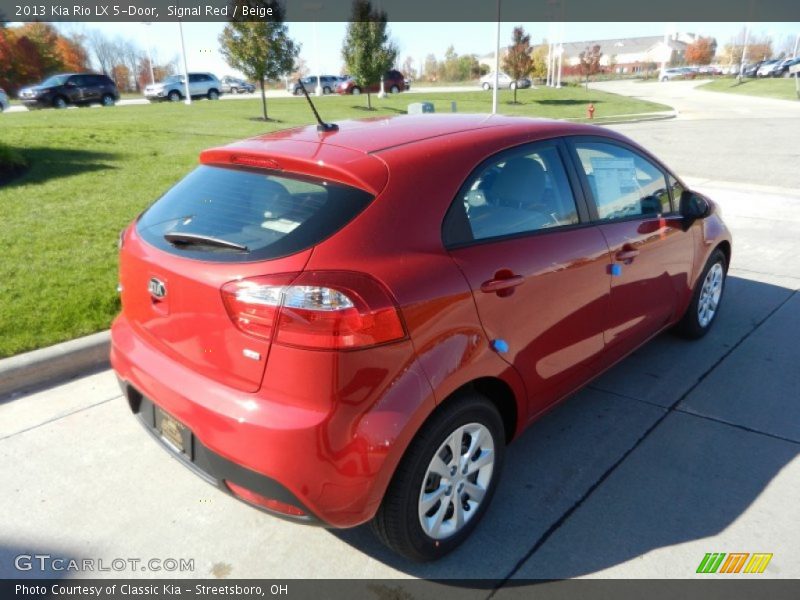 Signal Red / Beige 2013 Kia Rio LX 5-Door