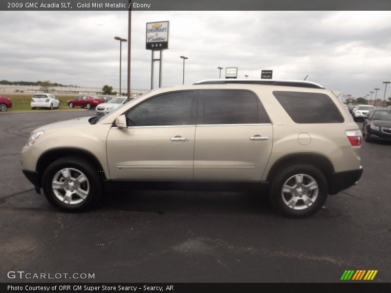 Gold Mist Metallic / Ebony 2009 GMC Acadia SLT