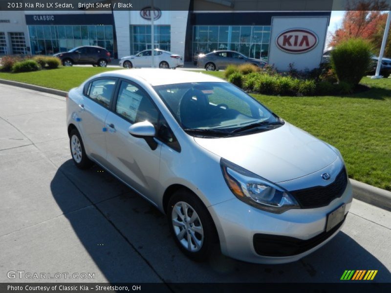 Bright Silver / Black 2013 Kia Rio LX Sedan