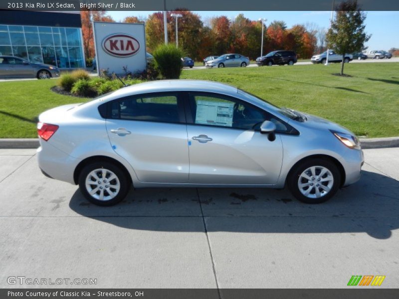Bright Silver / Black 2013 Kia Rio LX Sedan