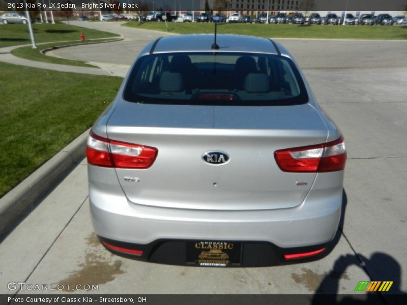 Bright Silver / Black 2013 Kia Rio LX Sedan