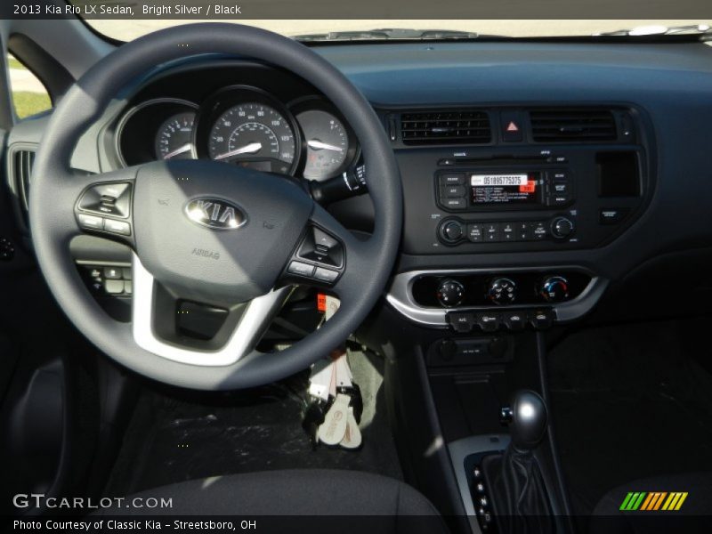 Bright Silver / Black 2013 Kia Rio LX Sedan