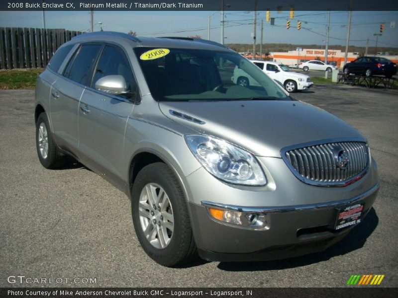 Platinum Metallic / Titanium/Dark Titanium 2008 Buick Enclave CX
