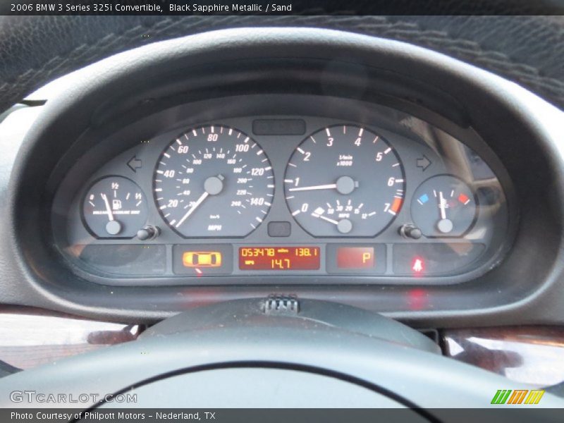 Black Sapphire Metallic / Sand 2006 BMW 3 Series 325i Convertible