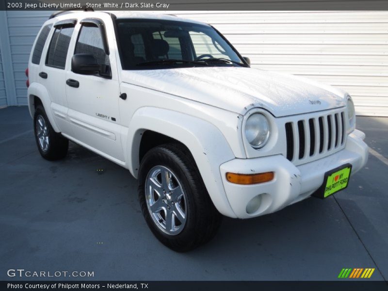 Stone White / Dark Slate Gray 2003 Jeep Liberty Limited