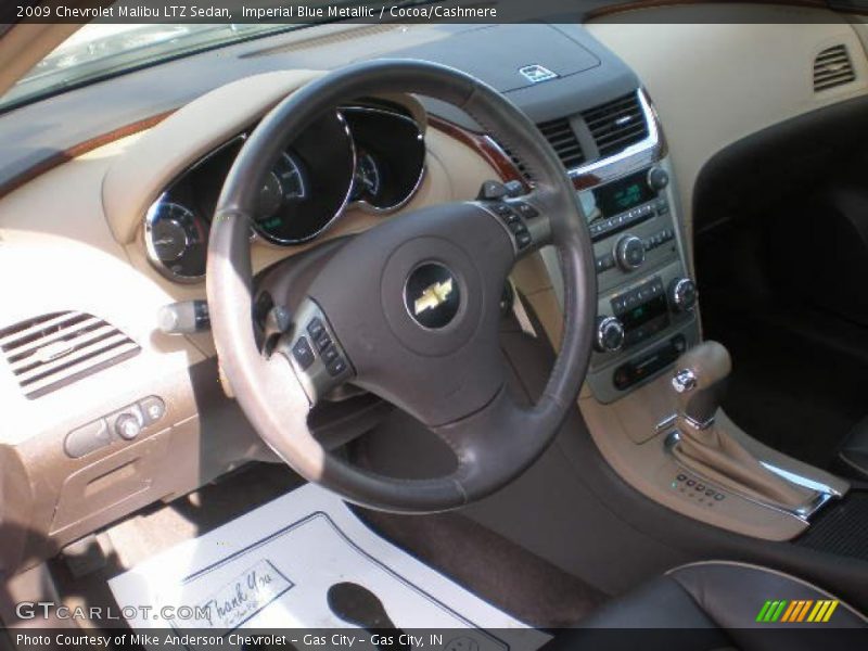 Imperial Blue Metallic / Cocoa/Cashmere 2009 Chevrolet Malibu LTZ Sedan