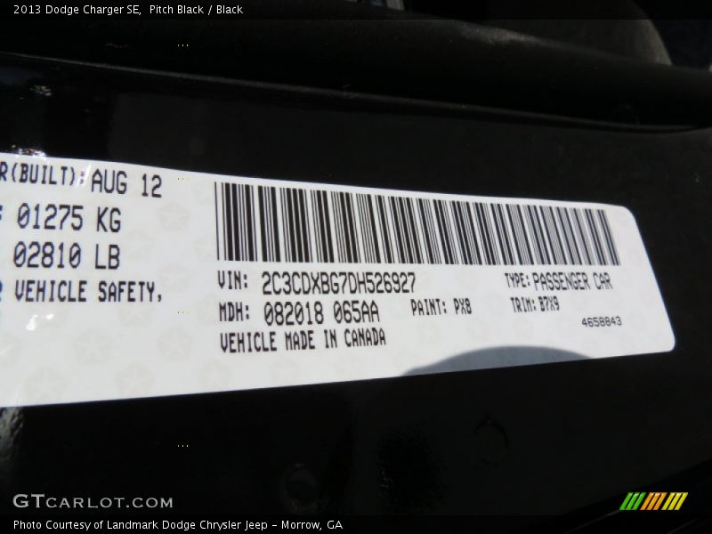 Pitch Black / Black 2013 Dodge Charger SE