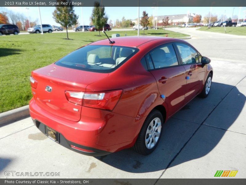 Signal Red / Beige 2013 Kia Rio LX Sedan
