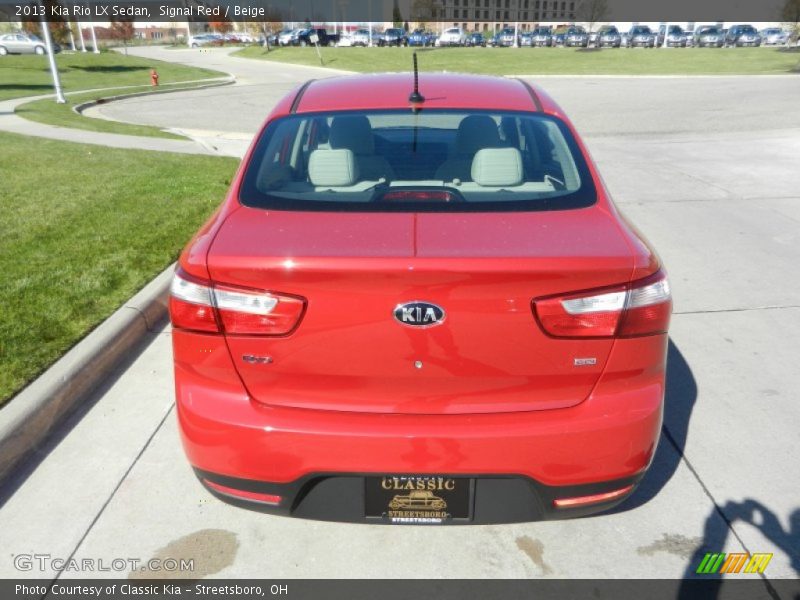 Signal Red / Beige 2013 Kia Rio LX Sedan
