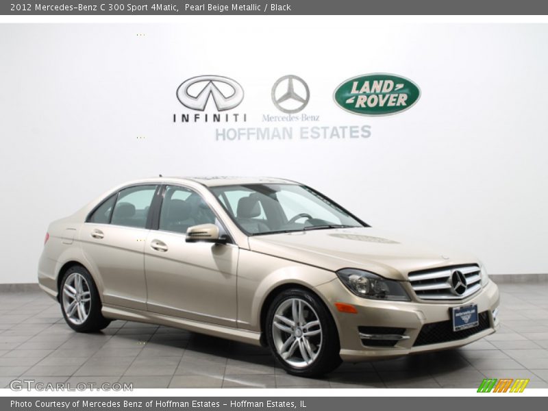 Pearl Beige Metallic / Black 2012 Mercedes-Benz C 300 Sport 4Matic