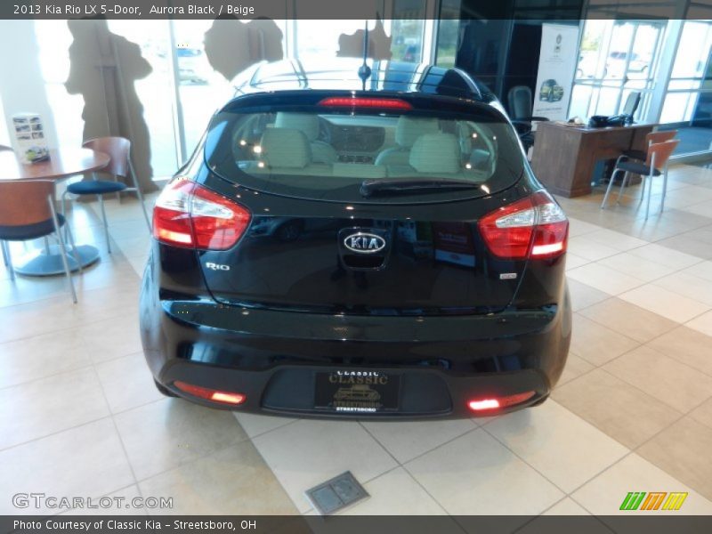 Aurora Black / Beige 2013 Kia Rio LX 5-Door