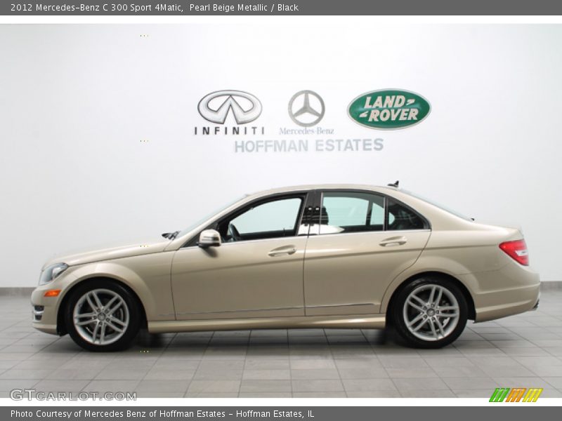 Pearl Beige Metallic / Black 2012 Mercedes-Benz C 300 Sport 4Matic