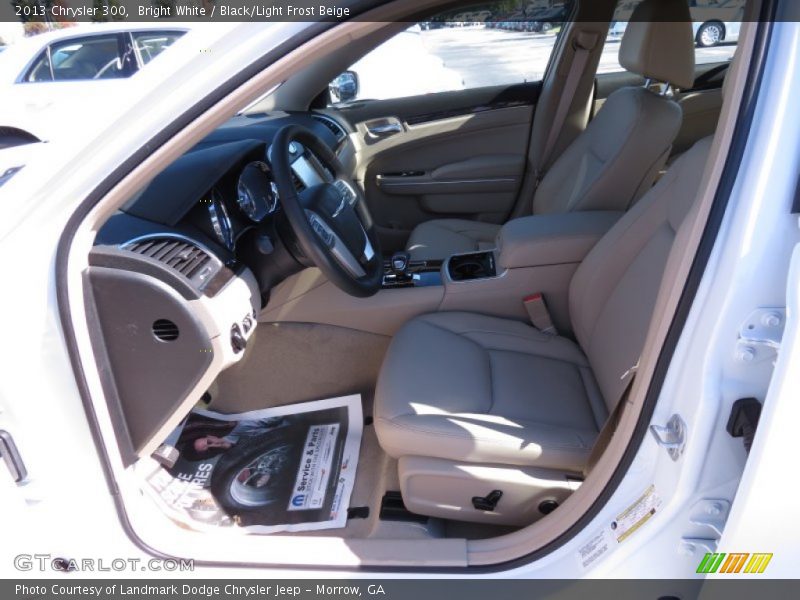 Bright White / Black/Light Frost Beige 2013 Chrysler 300