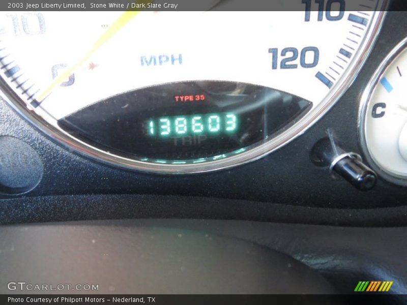 Stone White / Dark Slate Gray 2003 Jeep Liberty Limited