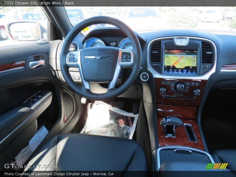 Bright White / Black 2013 Chrysler 300