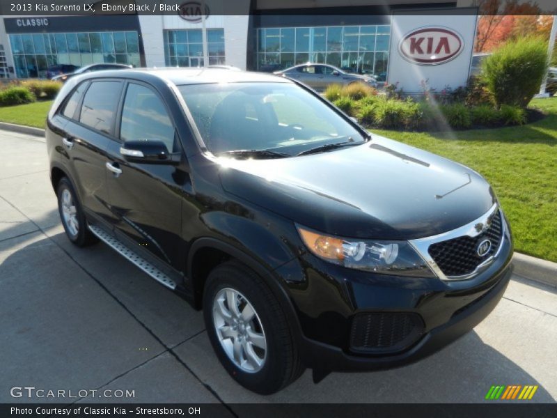 Ebony Black / Black 2013 Kia Sorento LX