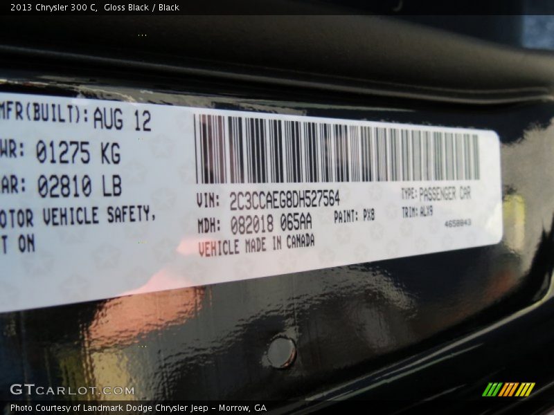 Gloss Black / Black 2013 Chrysler 300 C