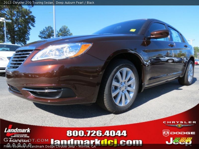 Deep Auburn Pearl / Black 2013 Chrysler 200 Touring Sedan
